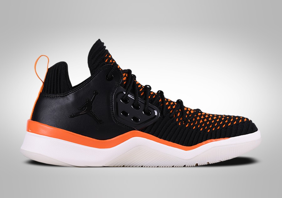 jordan black and orange shoes