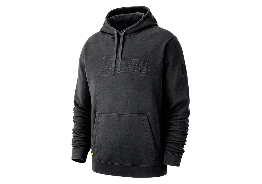 black lakers hoodie nike