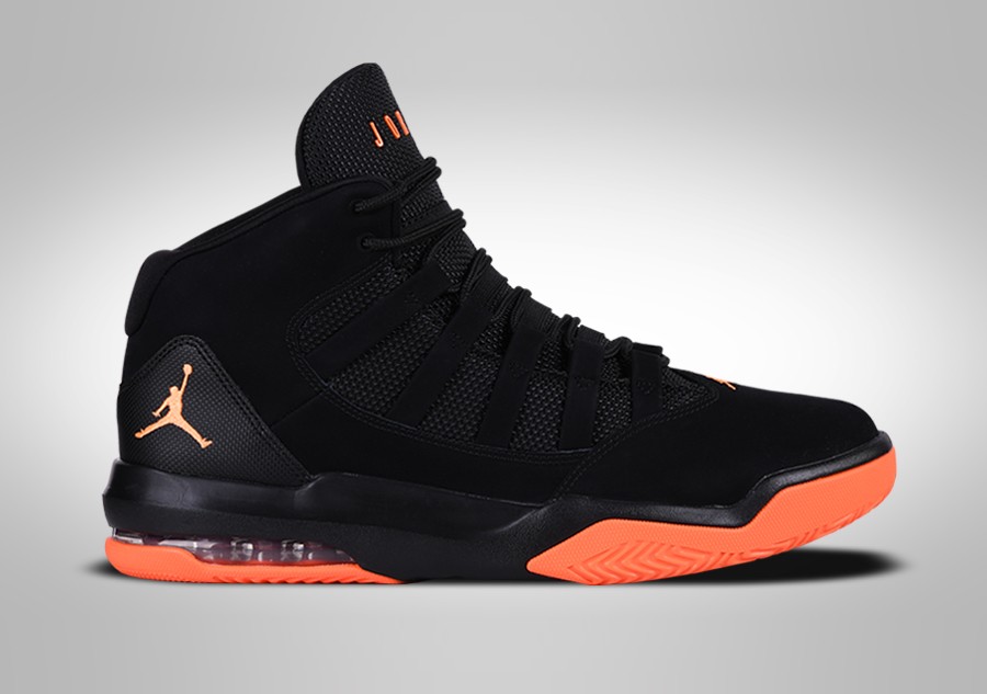 black and orange nike air jordans