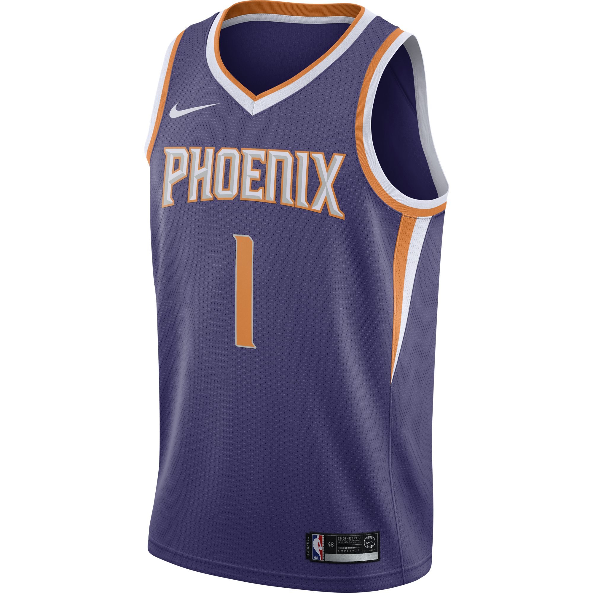 NIKE NBA PHOENIX SUNS DEVIN BOOKER SWINGMAN ROAD JERSEY NEW ORCHID