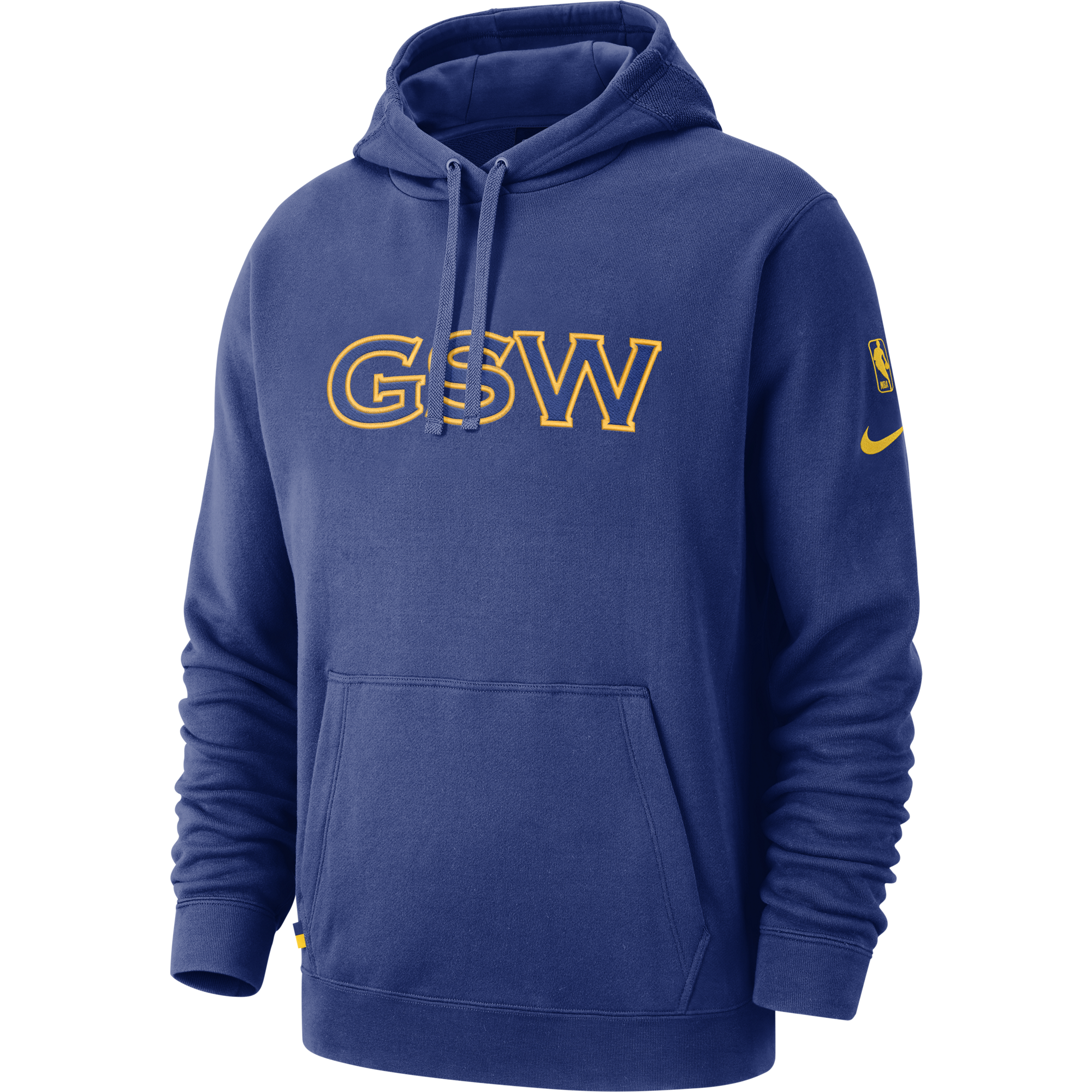 NIKE NBA GOLDEN STATE WARRIORS COURTSIDE HOODIE RUSH BLUE