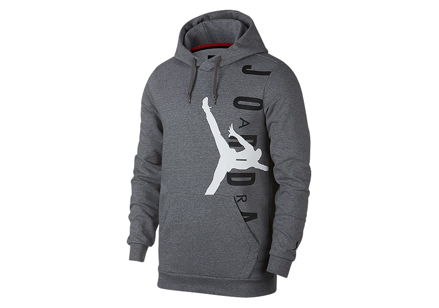 NIKE AIR JORDAN JUMPMAN AIR LIGHTWEIGHT HOODIE CARBON HEATHER price 69.00 Basketzone