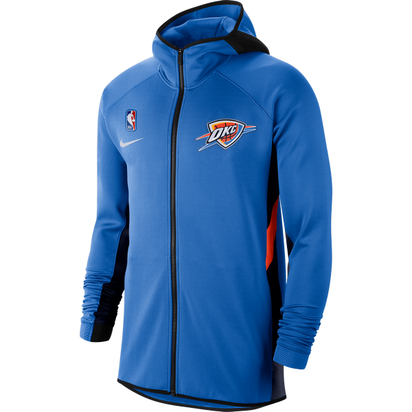 NIKE NBA OKLAHOMA CITY THUNDER THERMAFLEX SHOWTIME HOODIE SIGNAL BLUE