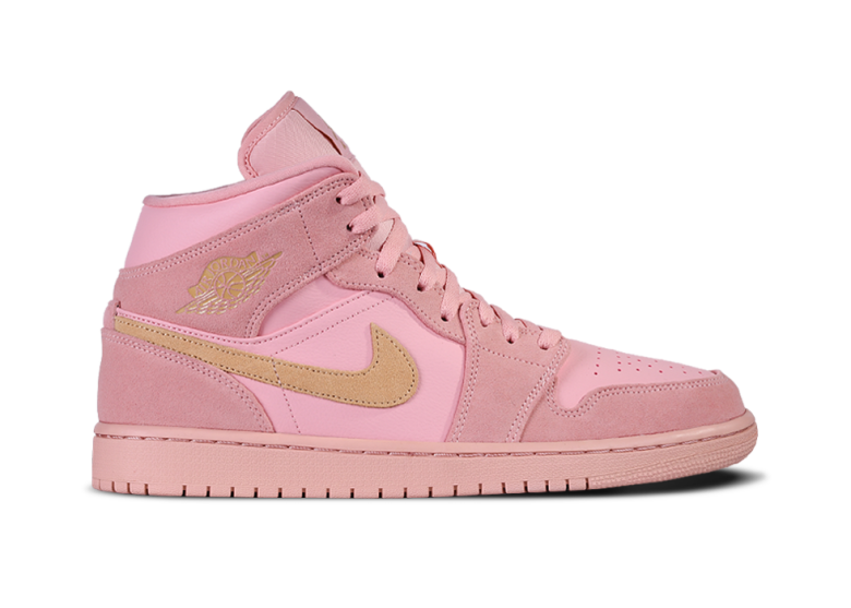 NIKE AIR JORDAN 1 RETRO MID SE CORAL GOLD GS