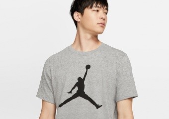 NIKE AIR JORDAN JUMPMAN TEE CARBON HEATHER