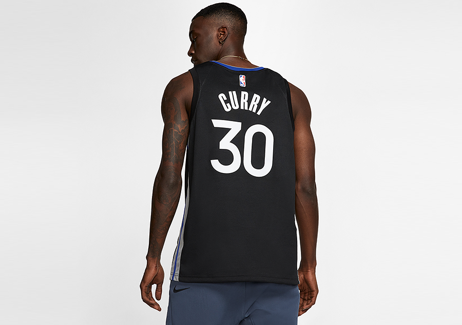 Nike NBA City limited Jersey SW Fan Edition 2019-2020 Season Golden State  Warriors Curry 30 'Black' - AV4638-014