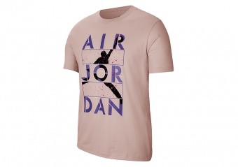 NIKE AIR JORDAN JUMPMAN STENCIL TEE STONE MAUVE