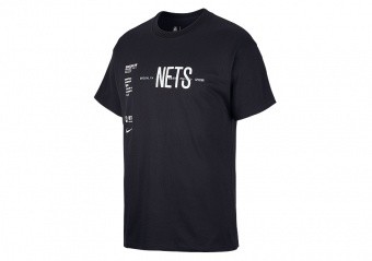 NIKE NBA BROOKLYN NETS WORLD COURTSIDE TEE BLACK