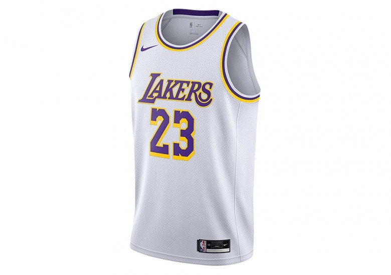 Men's Los Angeles Lakers LeBron James Nike White Swingman Jersey - Classic  Edition