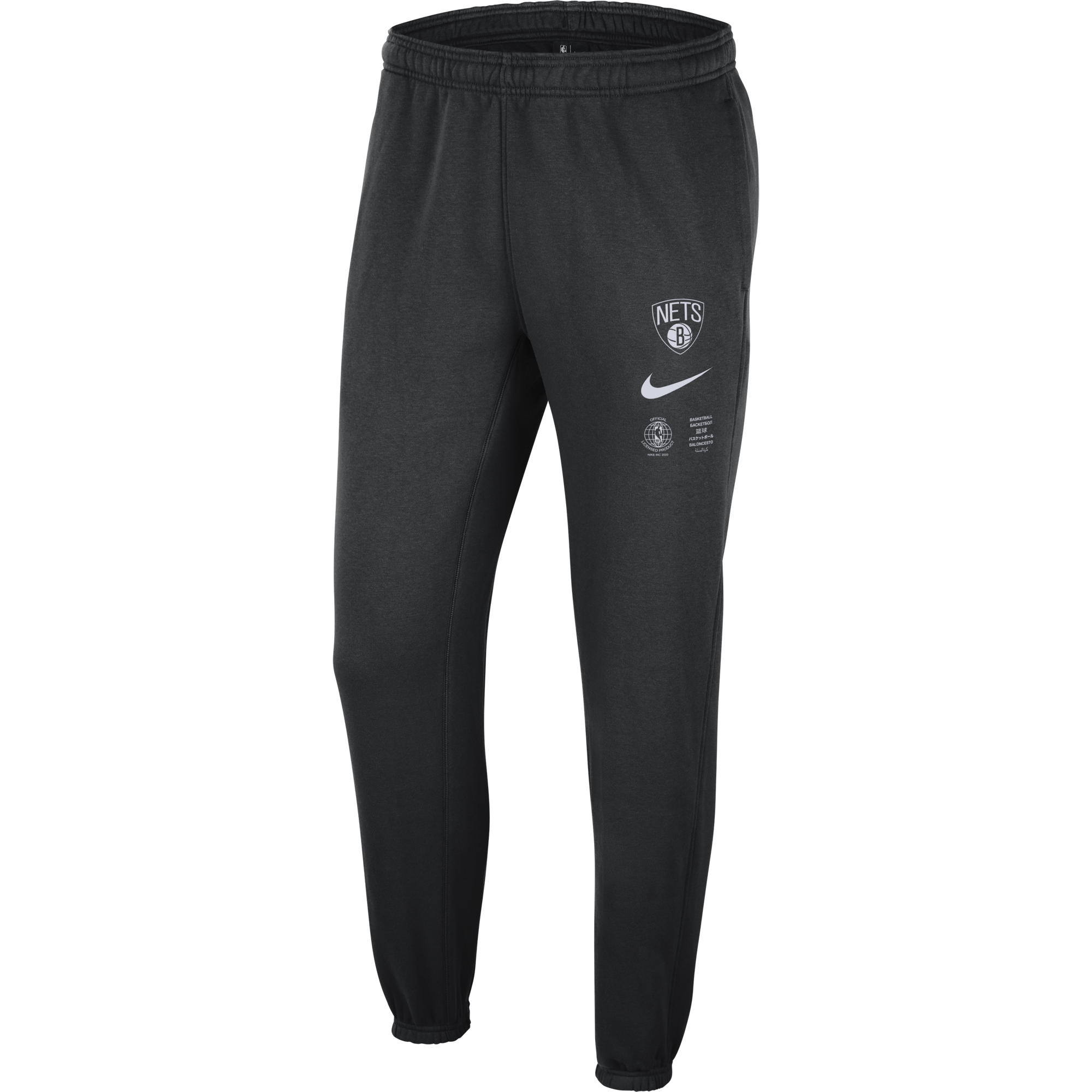 NIKE NBA BROOKLYN NETS COURTSIDE FLEECE PANTS BLACK