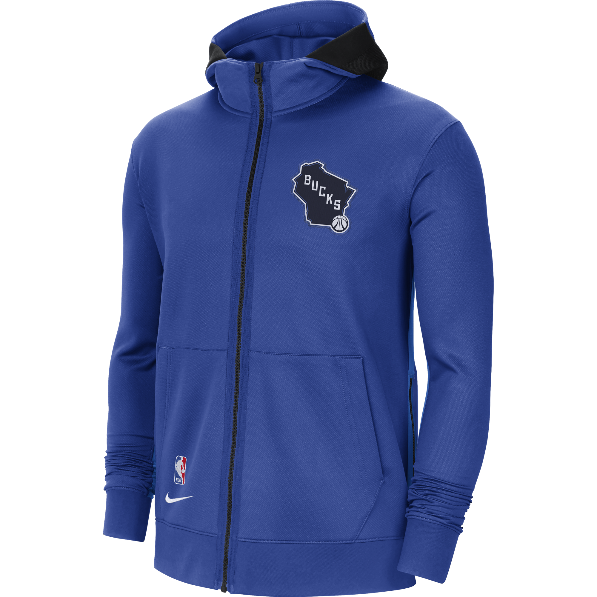 NIKE NBA MILWAUKEE BUCKS SHOWTIME CITY EDITION THERMA FLEX HOODIE GAME ROYAL