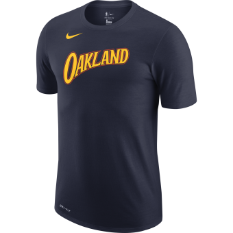 NIKE NBA GOLDEN STATE WARRIORS CITY EDITION LOGO DRI-FIT TEE COLLEGE NAVY