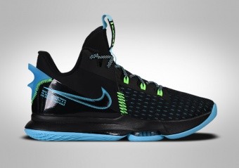 NIKE LEBRON WITNESS V BLACK LIGHT BLUE FURY