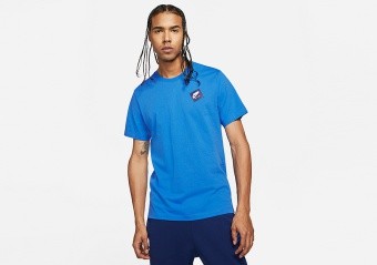 NIKE AIR JORDAN JUMPMAN CLASSICS GRAPHIC CREW TEE SIGNAL BLUE