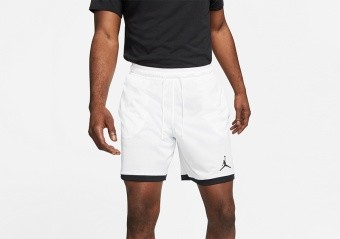 NIKE AIR JORDAN DRI-FIT AIR KNIT SHORTS WHITE