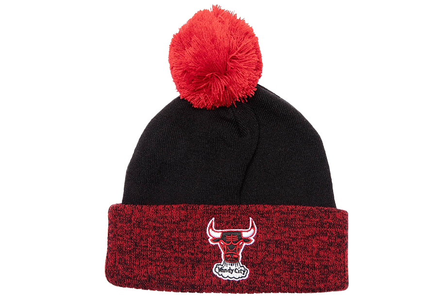 MITCHELL & NESS TWO TONE POM BEANIE HWC CHICAGO BULLS