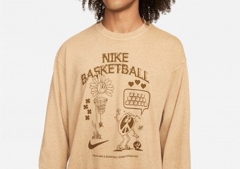 NIKE PREMIUM LONG SLEEVE TEE YUKON BROWN