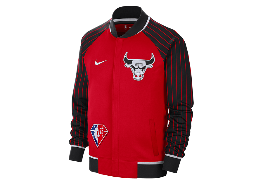 NIKE NBA CHICAGO BULLS DRI-FIT SHOWTIME JACKET CITY EDITION UNIVERSITY RED