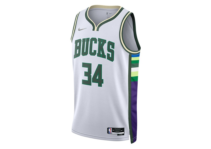 Nike Men's Milwaukee Bucks Giannis Antetokounmpo City Edition Swingman Jersey - White, Size: XL, Polyester