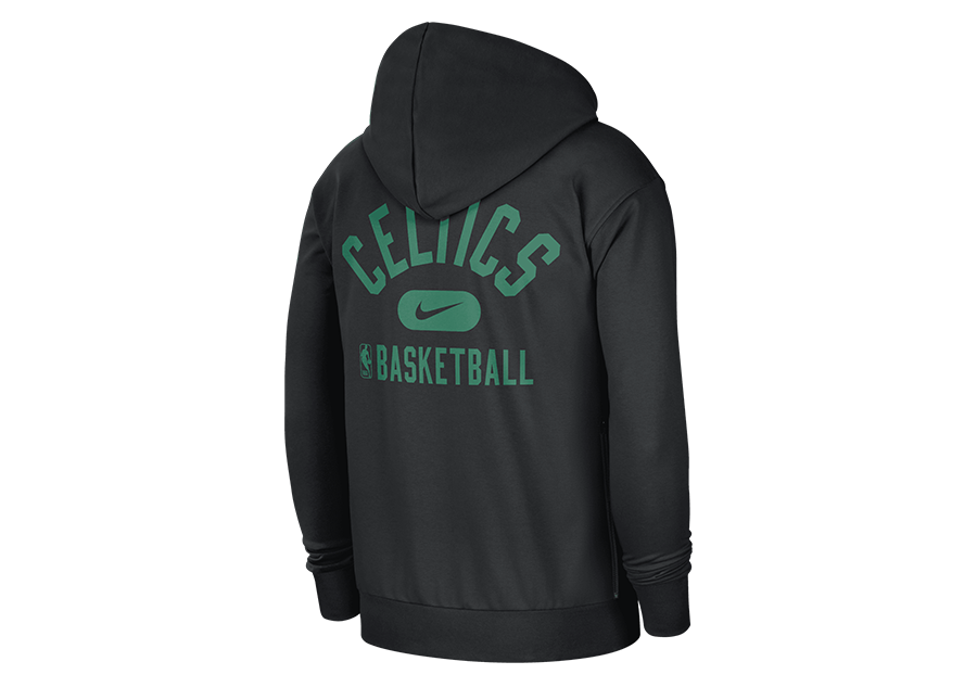 NIKE NBA BOSTON CELTICS FLEECE FULL-ZIP COURTSIDE BLACK