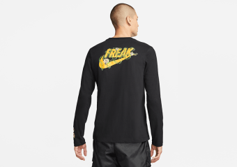 Nike Freak Patch Premium Loose Fit Orange T-Shirt DJ1562-671 Size Small