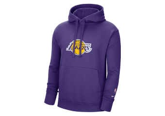 NIKE NBA LOS ANGELES LAKERS THERMA FLEX SHOWTIME HOODIE DARK GREY