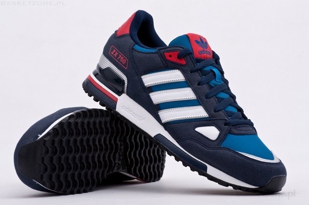 Adidas originals zx 750 navy white clearance