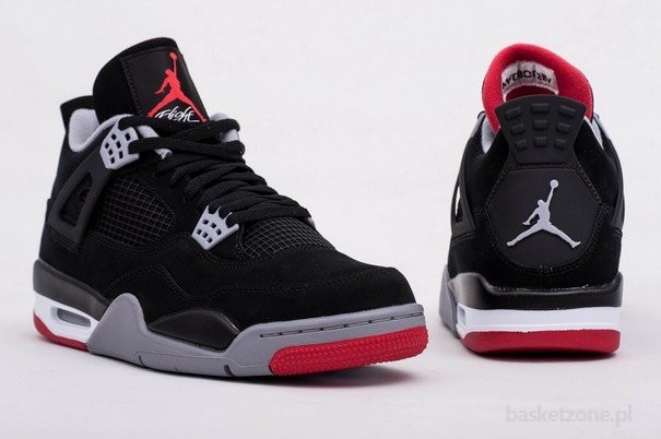 NIKE AIR JORDAN 4 RETRO BRED BLACK CEMENT price 135.00 Basketzone